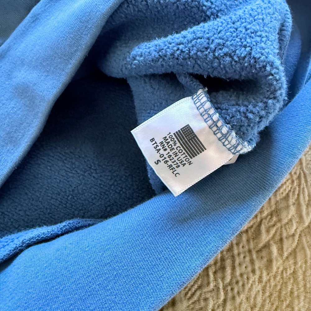 Politics Smiley Face Sweatshirt Blue Cotton‎ Fleece Made in USA Small - Picture 7 of 8